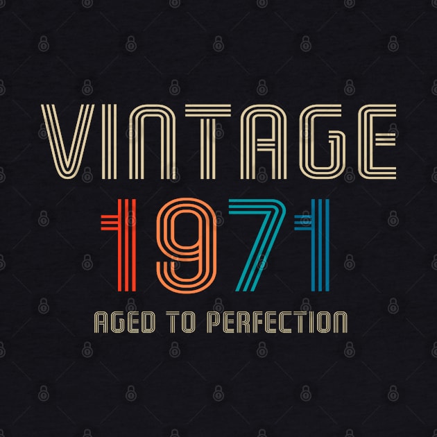 Vintage 1971 Aged to Perfection 50th birthday gift by Salt88